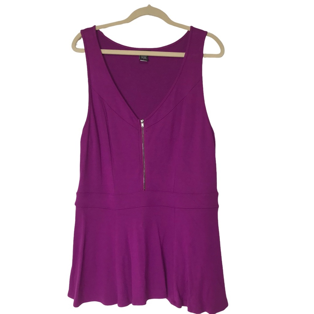 Torrid Purple Sleeveless Fit &Flare Plus Sz Top Sz2 (2x) - Picture 3 of 5
